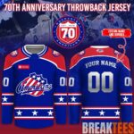 Rochester Americans 70th Anniversary Throwback Custom Hockey Jersey 1