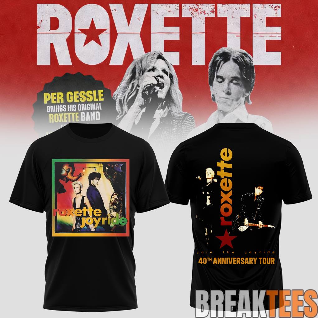 Roxette 40th Anniversary Tour 2026 Shirt Roxette 40th Anniversary Tour 2026 Shirt