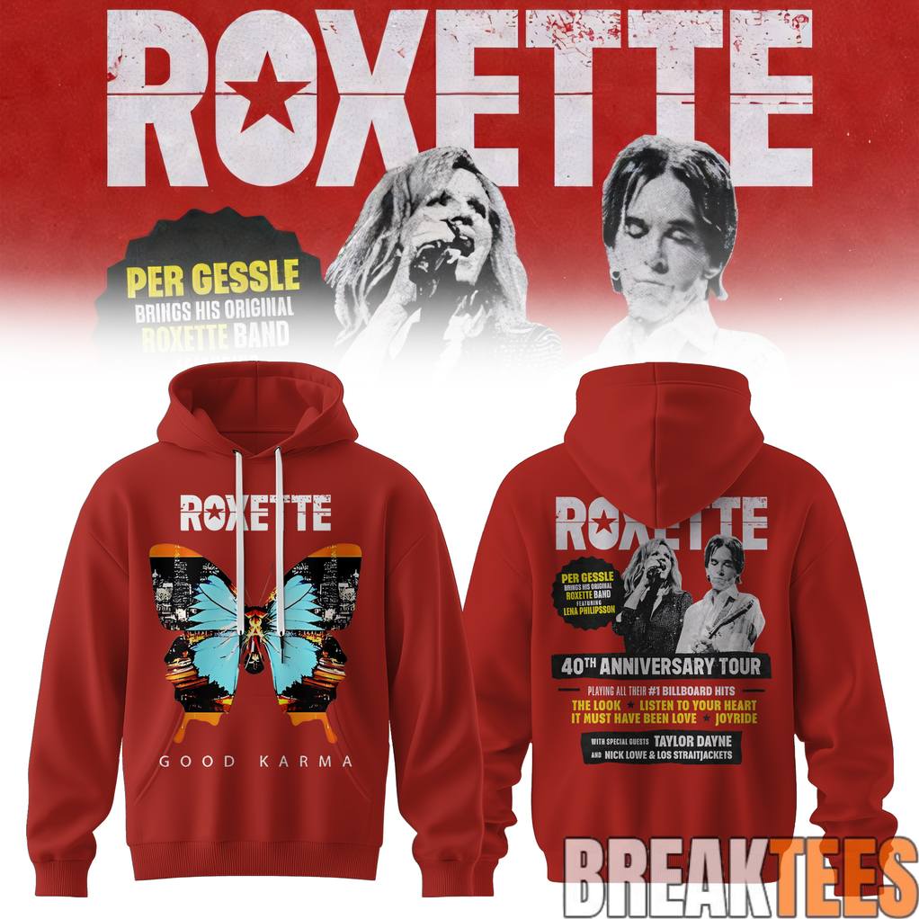 Roxette 40th Anniversary Tour 2026 Special Hoodie Roxette 40th Anniversary Tour 2026 Special Hoodie
