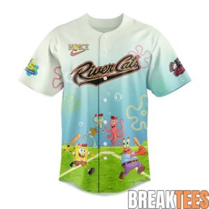 Sacramento River Cats x SpongeBob Squarepants Day Special Baseball Jersey 1