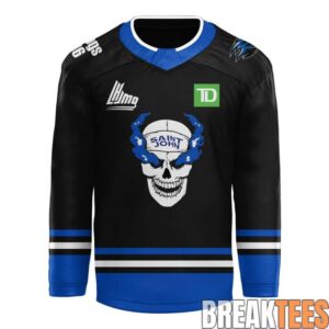 Saint John Sea Dogs x Stone Cold Wrestling Night Hockey Jersey 1