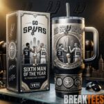 San Antonio Spurs Go Spurs Go 6th Man of the Year Premium YETI Tumbler 1