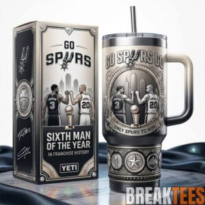 San Antonio Spurs Go Spurs Go 6th Man of the Year Premium YETI Tumbler 1