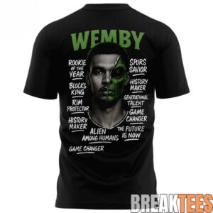 San Antonio Spurs Victor Wembanyama Wemby Alien 2026 T-Shirt 2