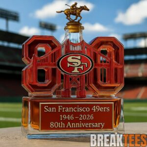 San Francisco 49ers 80th Anniversary Limited Edition Whiskey Bottle 1