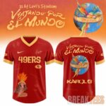 BreakTees 19 San Francisco 49ers Karol G Viajando Por El Mundo Tropitour 2026 Football Jersey