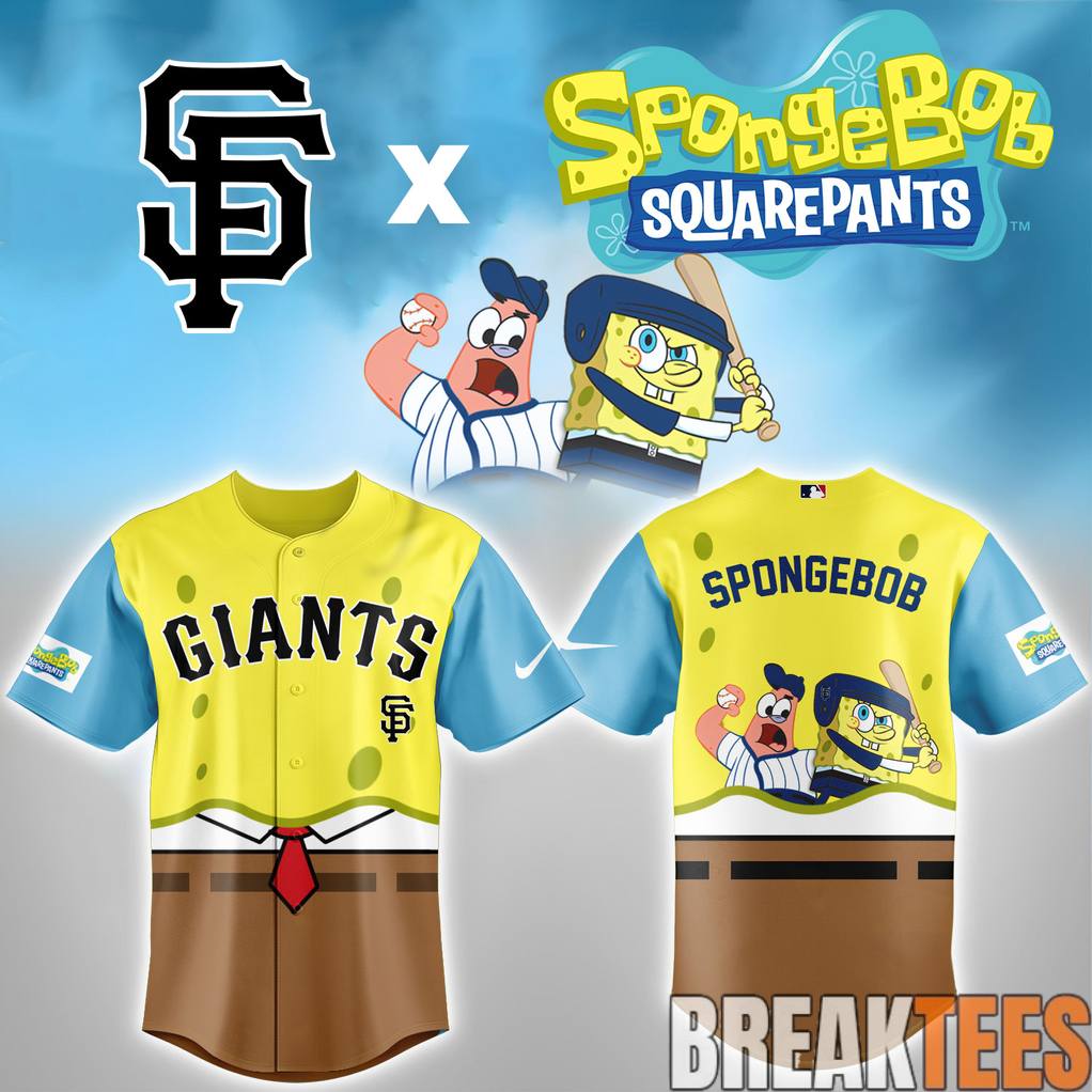 San Francisco Giants x SpongeBob Squarepants Night Special Jersey San Francisco Giants x SpongeBob Squarepants Night Special Jersey
