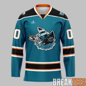 San Jose Barracuda The Future Is Teal Night Hockey Jersey 1