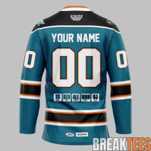 San Jose Barracuda The Future Is Teal Night Hockey Jersey 2