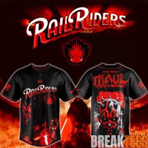 ScrantonWilkesBarre RailRiders x Star Wars Maul Shadow Lord Special Baseball Jersey