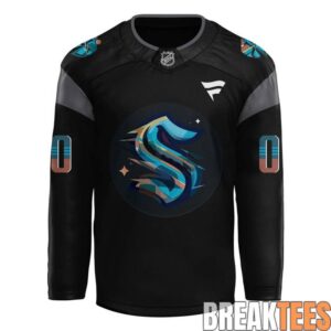 Seattle Kraken 2026 Black Hockey History Night Custom Hockey Jersey 1