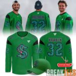 Seattle Kraken 2026 Green Night Custom Hockey Jersey 1