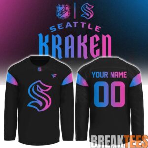 Seattle Kraken Cyberpunk Warm Up 2026 Hockey Jersey