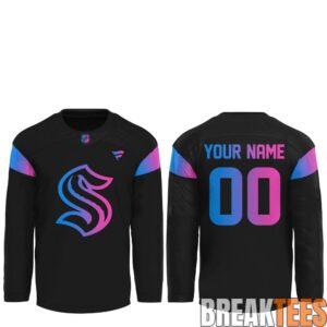 Seattle Kraken Cyberpunk Warm Up 2026 Hockey Jersey 1