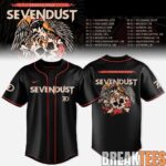 Sevendust 2026 Europe UK Tour Special Baseball Jersey 1