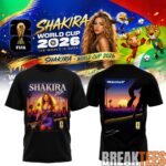 Shakira World Cup 2026 Sunset Tour Soccer Festival Graphic Tee 1