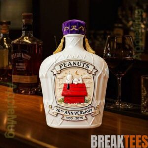 Snoopy 75th Anniversary Collectible Whiskey Bottle