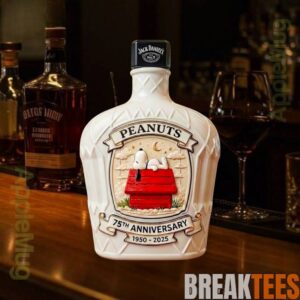 Snoopy 75th Anniversary Collectible Whiskey Bottle 1