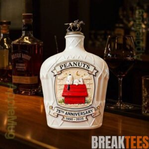 Snoopy 75th Anniversary Collectible Whiskey Bottle 2