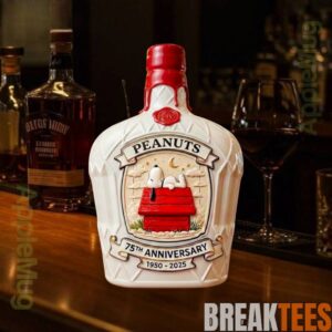 Snoopy 75th Anniversary Collectible Whiskey Bottle 3
