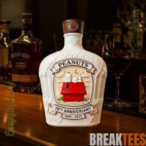 Snoopy 75th Anniversary Collectible Whiskey Bottle 4