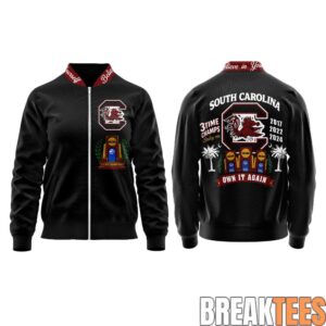 South Carolina Gamecocks Dawn Staley My favorite coach isa woman Black Bomber Jacket 1