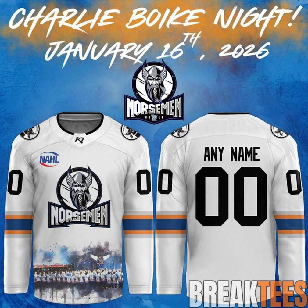 St. Cloud Norsemen Charlie Boike Night Hockey Jersey St. Cloud Norsemen Charlie Boike Night Hockey Jersey