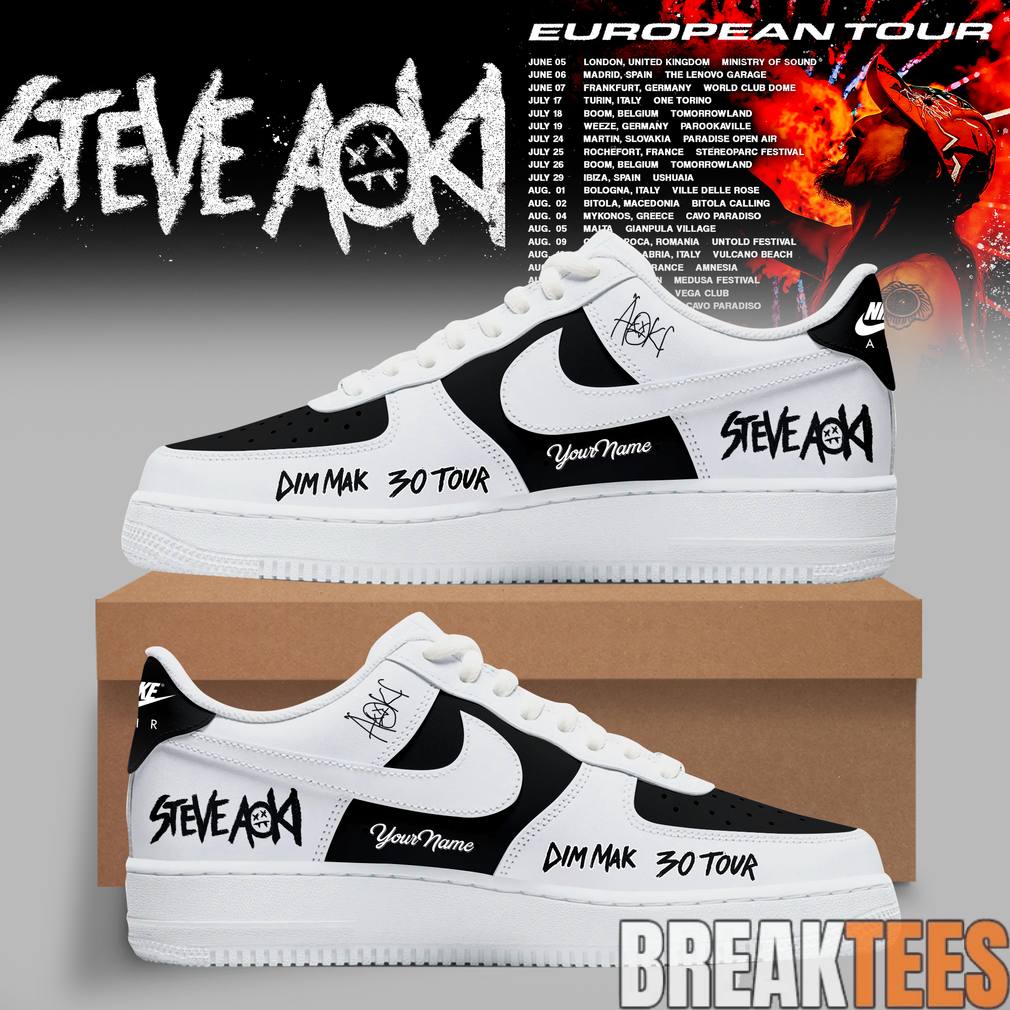 Steve Aoki 2026 Dim Mak 30 Tour Custom AF1 Shoes Steve Aoki 2026 Dim Mak 30 Tour Custom AF1 Shoes
