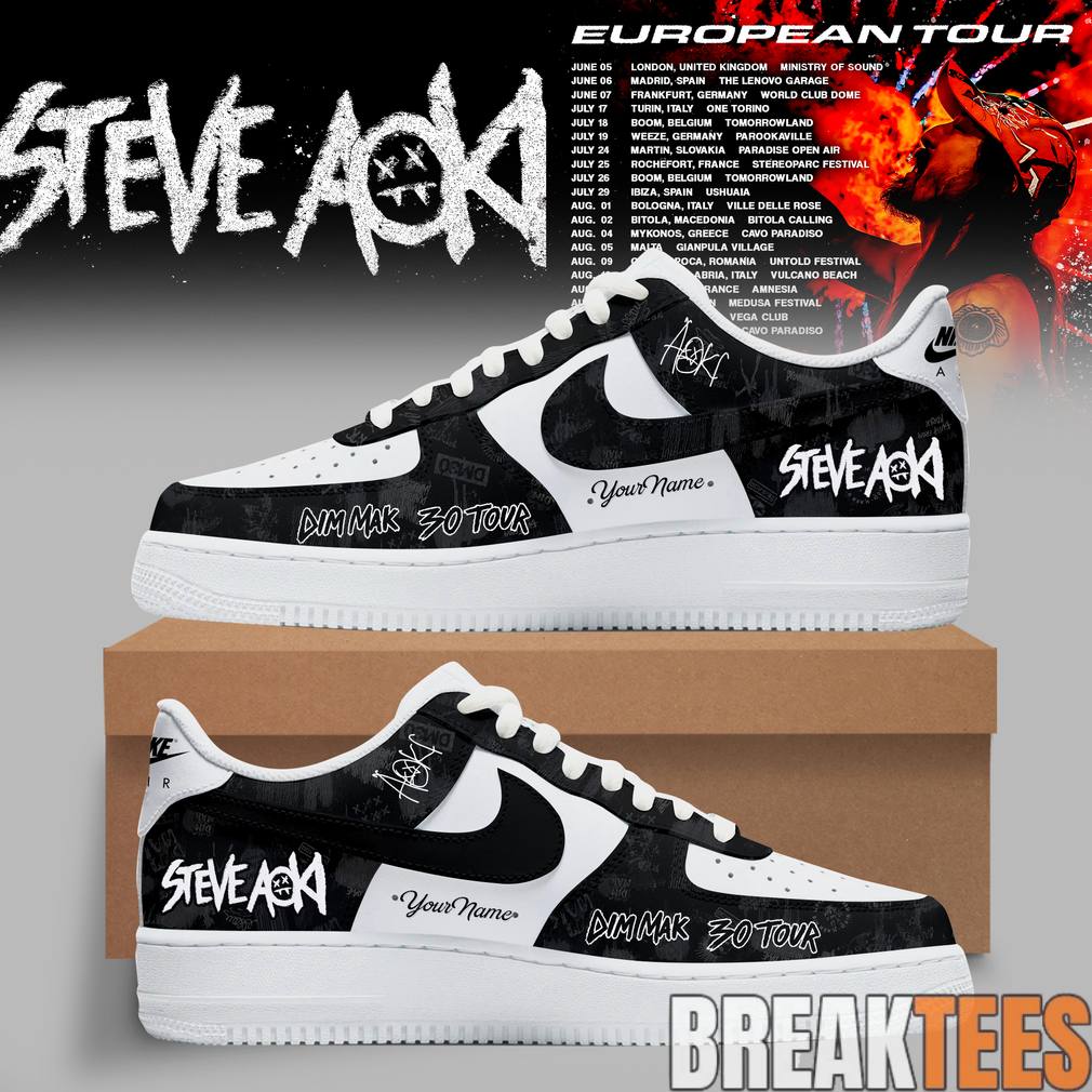 Steve Aoki 2026 Dim Mak 30 Tour Custom AF1 Shoes Steve Aoki 2026 Dim Mak 30 Tour Custom AF1 Shoes