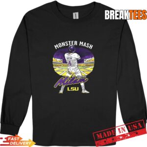 Steven Milam LSU Tigers Monster Mash NIL caricature T-Shirt 2