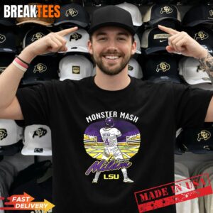 Steven Milam LSU Tigers Monster Mash NIL caricature T-Shirt