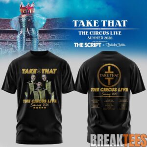 Take That x The Script The Circus Live Summer 2026 Shirt 3 Take That x The Script The Circus Live Summer 2026 Shirt 3