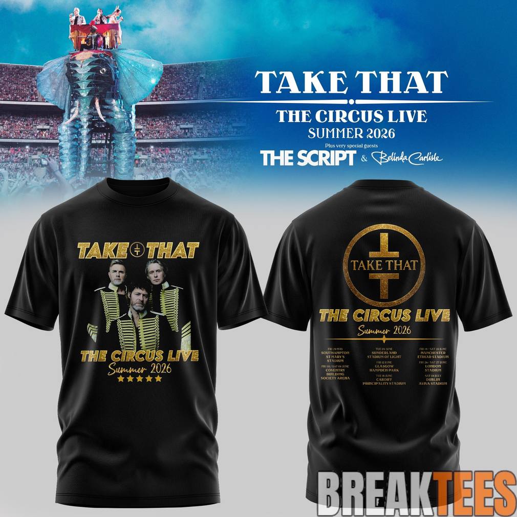 Take That x The Script The Circus Live Summer 2026 Shirt Take That x The Script The Circus Live Summer 2026 Shirt