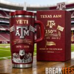 Texas AM Aggies 150th Anniversary Home of 12th Man YETI Tumbler 1