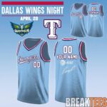 Texas Rangers x Dallas Wings Night Paige Bueckers Signature Custom Basketball Jersey 1