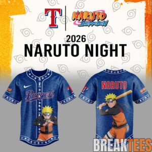 Texas Rangers x Naruto Night 2026 Baseball Jersey