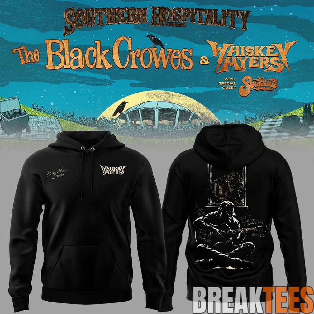 The Black Crowes x Whiskey Myers Southern Hospitality Tour 2026 Hoodie The Black Crowes x Whiskey Myers Southern Hospitality Tour 2026 Hoodie