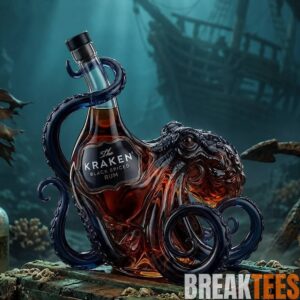 The Kraken Black Spiced Rum Octopus Whiskey Bottle 1