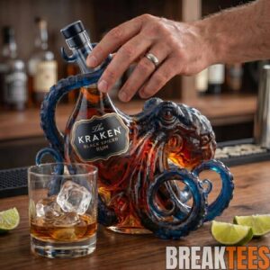The Kraken Black Spiced Rum Octopus Whiskey Bottle 2