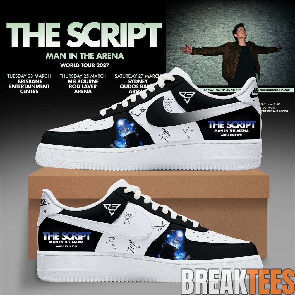 The Script – Man In The Arena Tour 2026 Custom Air Force 1 Shoes The Script – Man In The Arena Tour 2026 Custom Air Force 1 Shoes