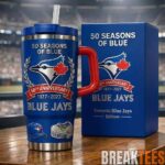 Toronto Blue Jays 50th Anniversary 50 Seasons of Blue YETI Tumbler 1