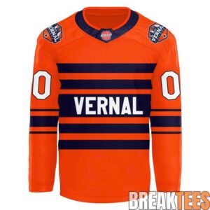Vernal Oilers Orange Hockey Jersey 1