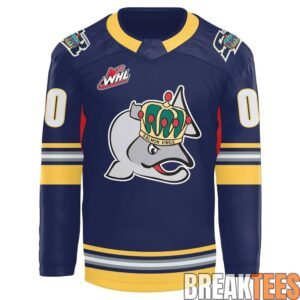 Victoria Royals Salmon Kings Replica Custom Hockey Jersey 1