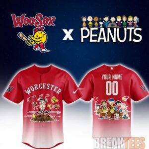 Worcester Red Sox Peanuts Night MiLB 2026 Personalized Baseball Jersey