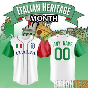 2025 Detroit Tigers Italian Heritage night Baseball Jersey
