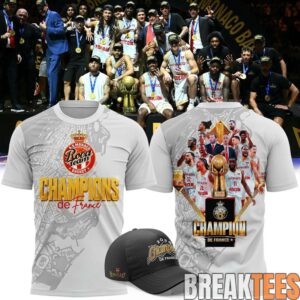 AS Monaco Basket 2026 Betclic Élite Champions Two-Sided Graphic T-Shirt