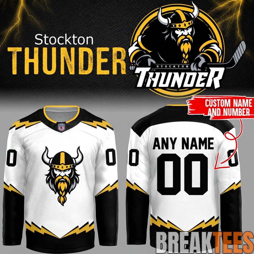 Adirondack Thunder x Stockton Thunder FPHL 2026 Custom Hockey Jersey Adirondack Thunder x Stockton Thunder FPHL 2026 Custom Hockey Jersey