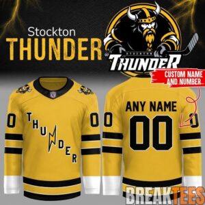 Adirondack Thunder x Stockton Thunder FPHL 2026 Custom Hockey Jersey 1 Adirondack Thunder x Stockton Thunder FPHL 2026 Custom Hockey Jersey 1