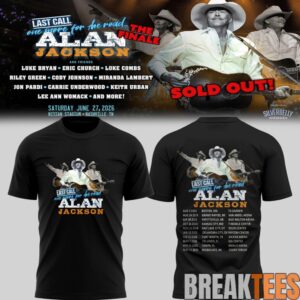 Alan Jackson x Tennessee Titans “Last Call - The Finale” At Nissan Stadium Black Shirt 1