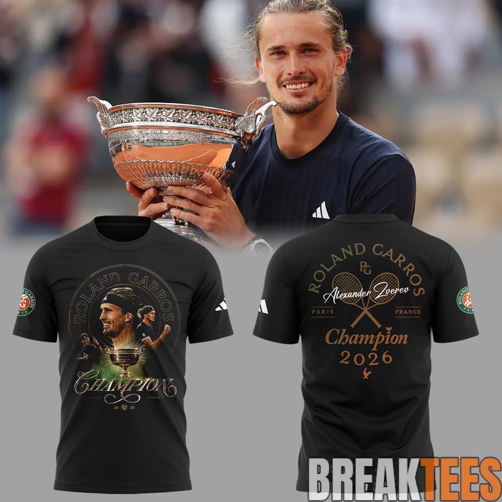 Alexander Zverev 2026 Roland-Garros Champions Shirt Alexander Zverev 2026 Roland-Garros Champions Shirt